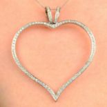 An 18ct gold diamond heart pendant, by Theo Fennell.