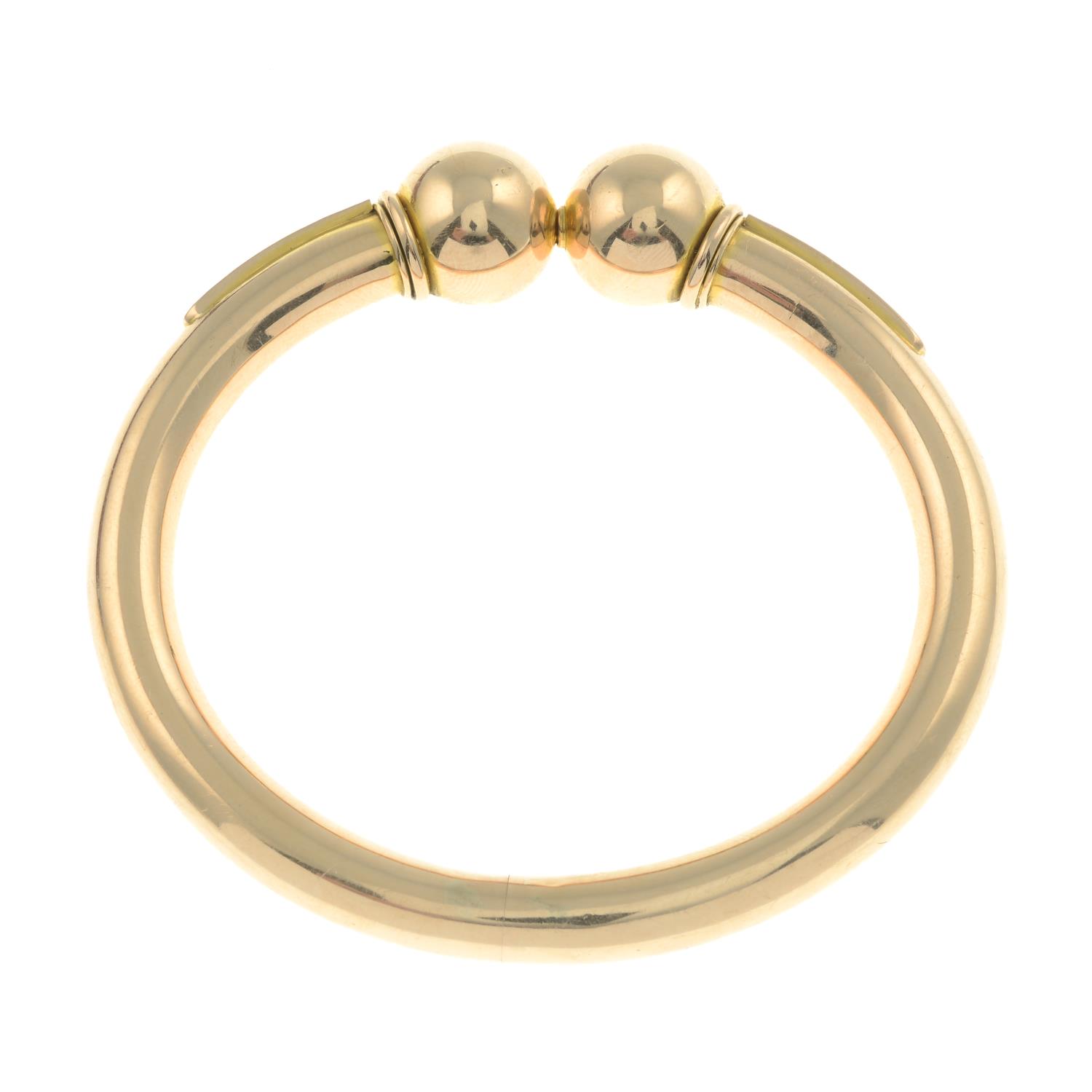 A mid 20th century 15ct gold diamond bangle. - Image 4 of 4