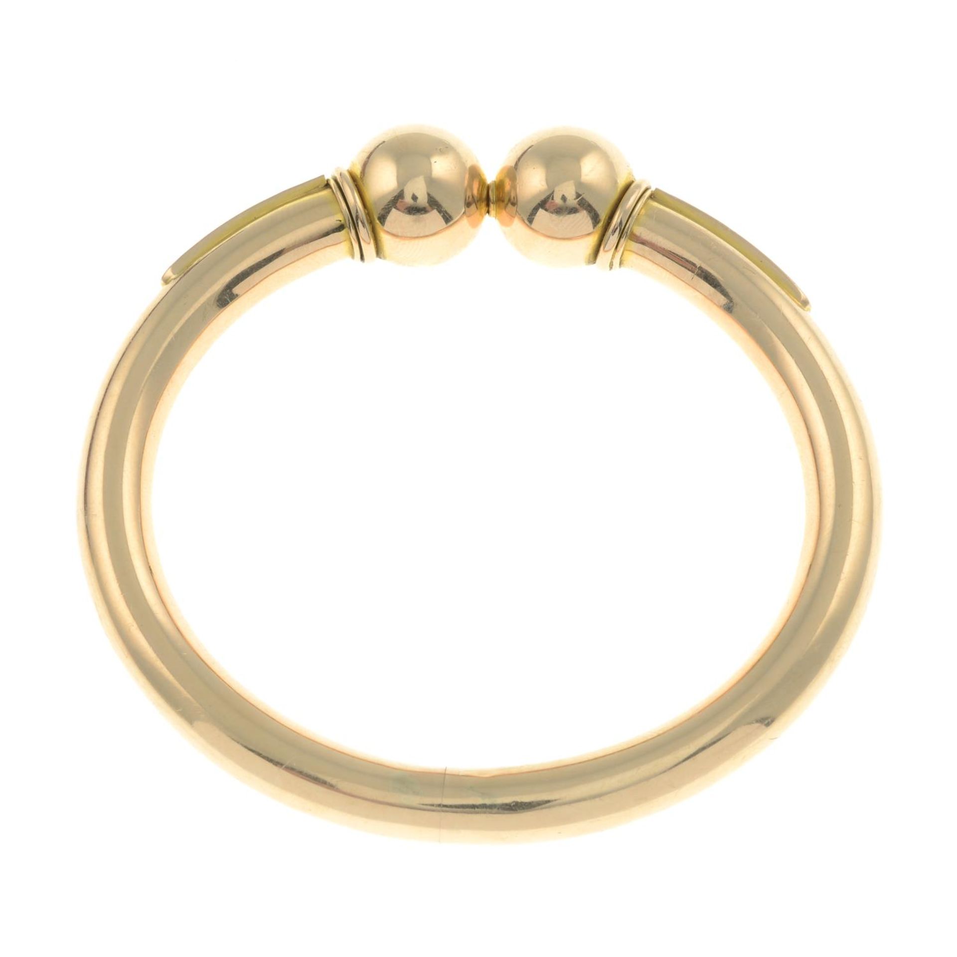 A mid 20th century 15ct gold diamond bangle. - Bild 4 aus 4