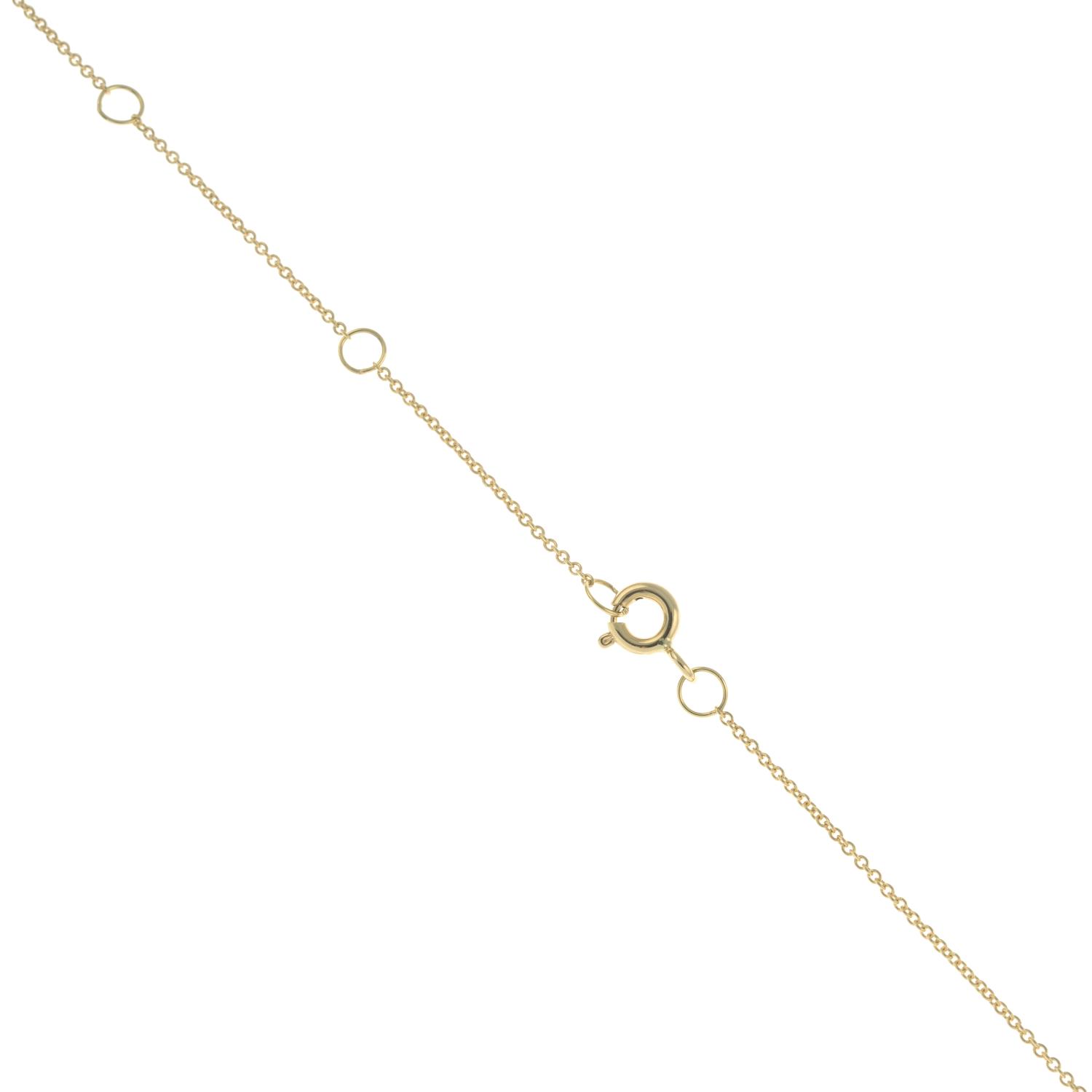 An 18ct gold diamond moon and stars necklace.Estimated total diamond weight 0.25ct, - Image 5 of 5