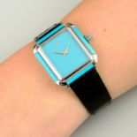 A ladies turquoise wristwatch, by Graff.