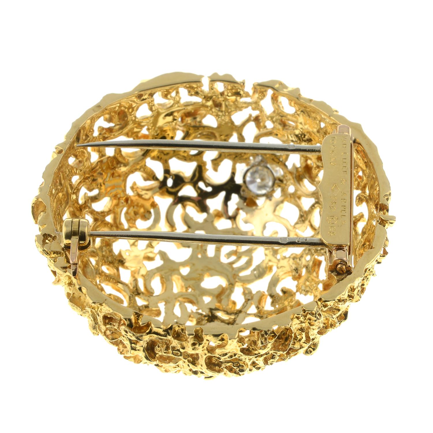 A mid 20th century textured dome brooch, - Image 5 of 5