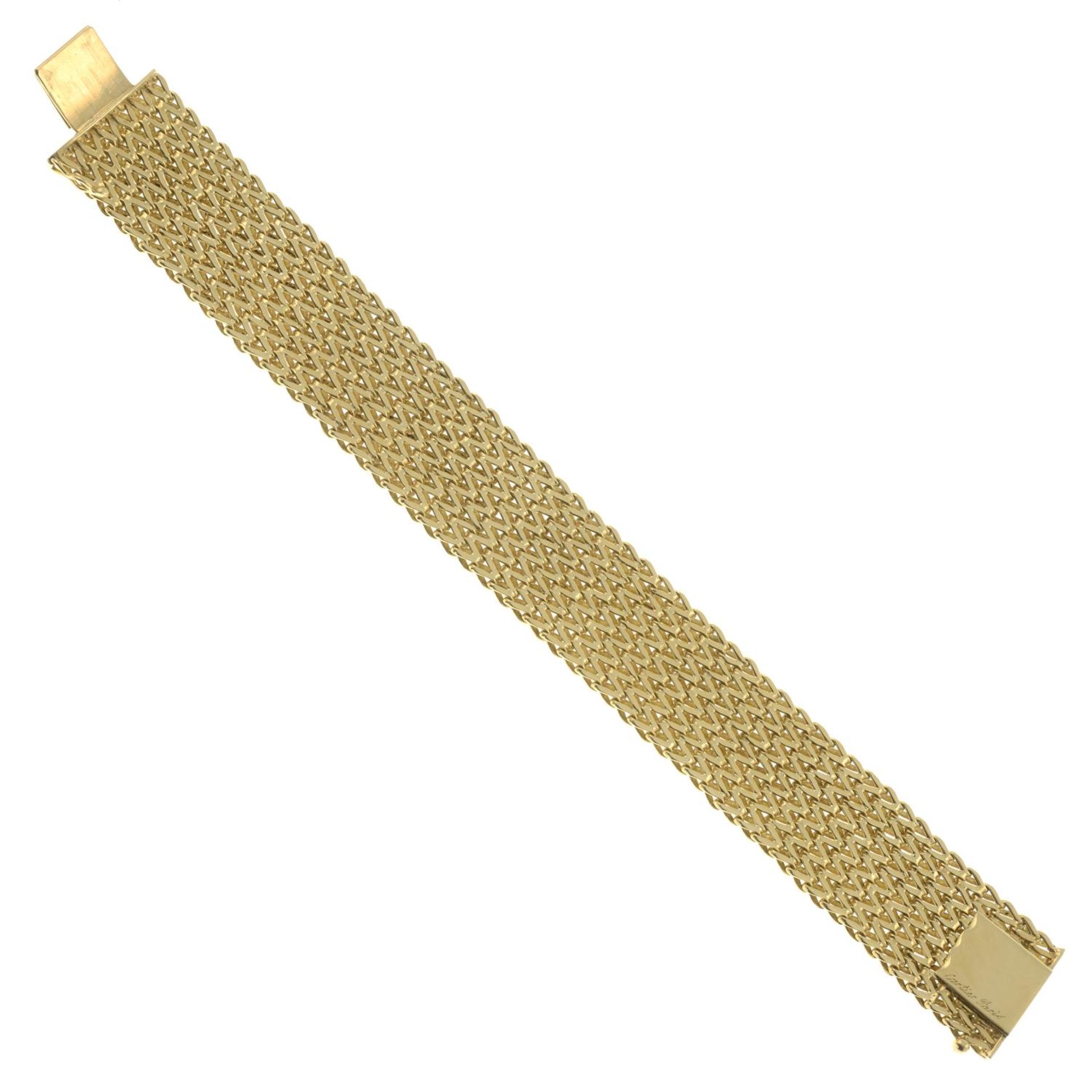 A mid 20th century 18ct gold bracelet, by Cartier.French assay marks. - Bild 4 aus 5