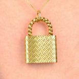 A 1970s 18ct gold padlock pendant, by Cartier.Hallmarks for London, 1977.