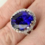 An 18ct gold tanzanite single-stone ring,