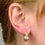 A pair of pavé-set diamond highlight 'Eka' earrings,