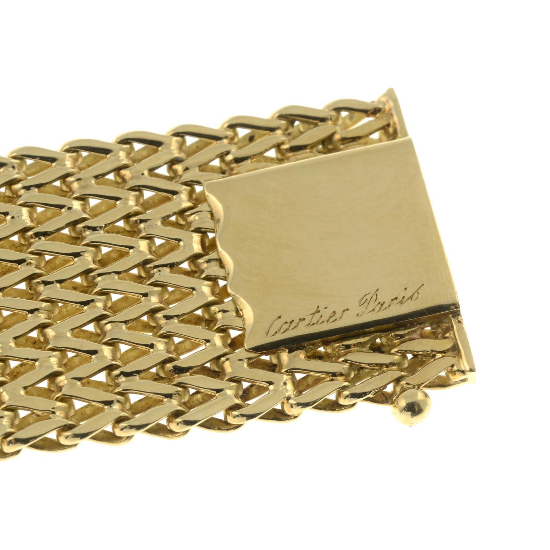 A mid 20th century 18ct gold bracelet, by Cartier.French assay marks. - Bild 5 aus 5