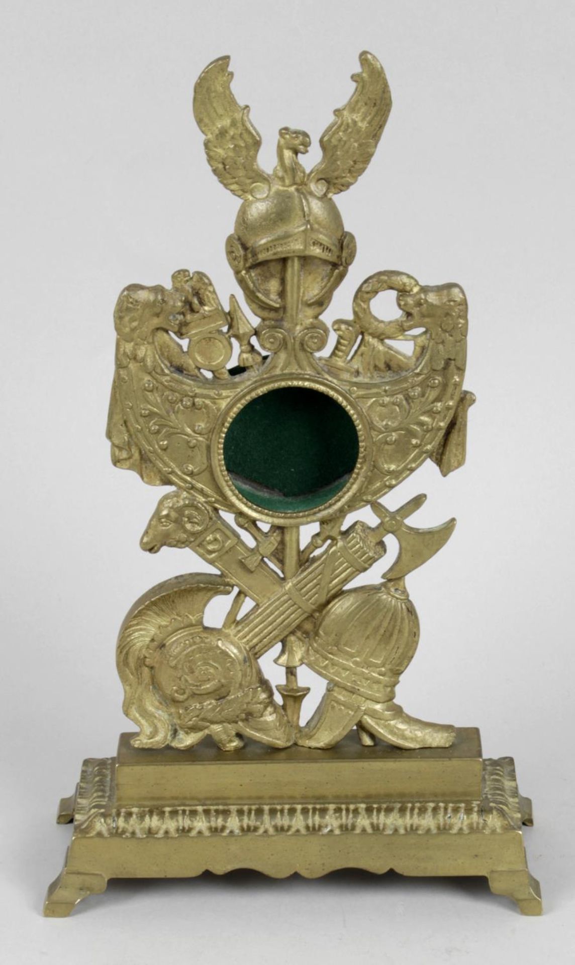 A late 19th century gilt metal pocket watch stand,