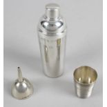 A late Victorian plain silver perfume funnel,