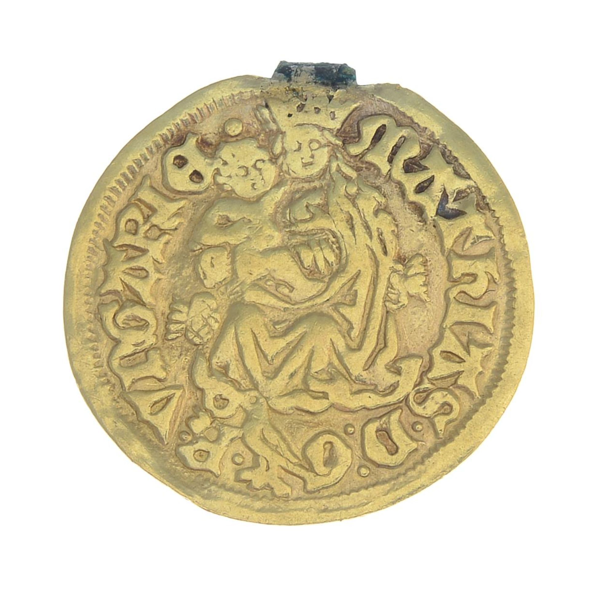Hungary, Matthias Corvinus (1458-1490), gold Ducat, ex mount, a later jeweller's copy, 3.3g.
