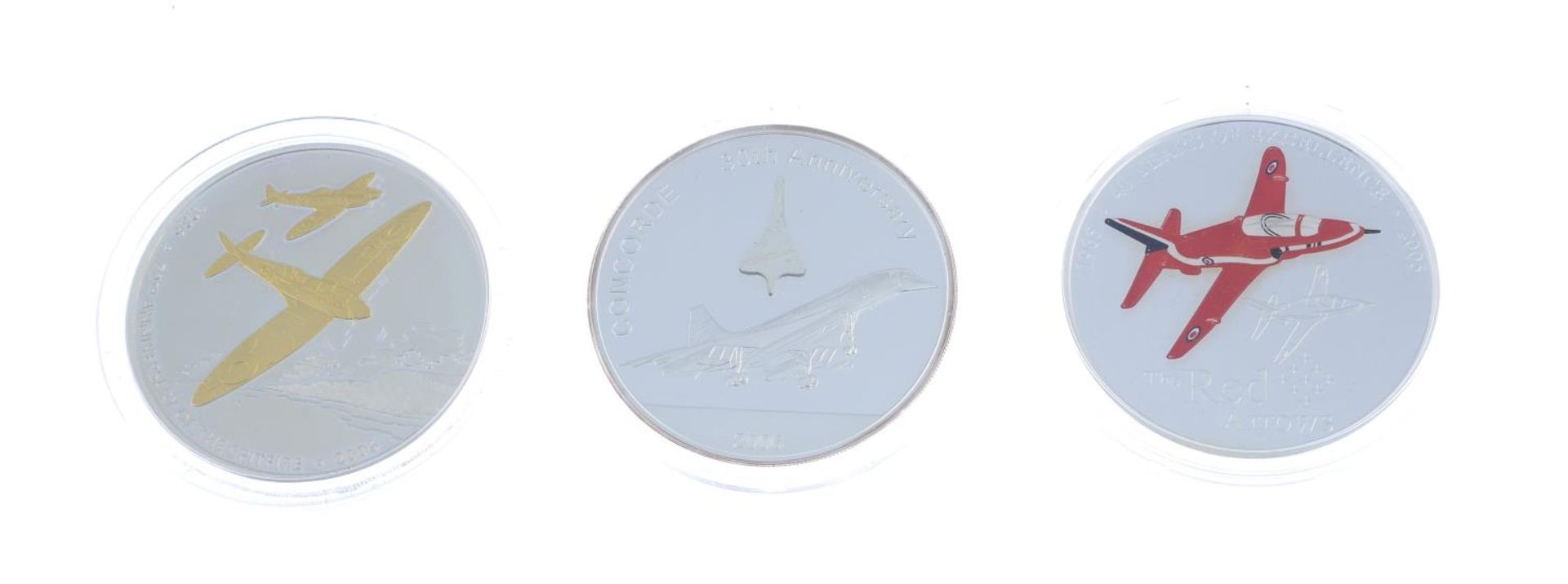 Elizabeth II, three Five-Ounce fine silver proof commemorative coins 2005, - Bild 3 aus 3