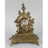 A 19th century gilt brass pocket watch stand,