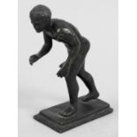 A 19th century Grand Tour bronze modelled as a standing naked male,