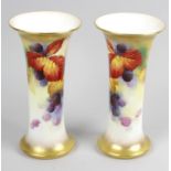 A pair of Royal Worcester bone china vases,