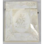 A Victorian mother of pearl veneered visiting card case,