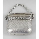 A late George III silver vinaigrette,