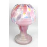 An early 20th century End of the Day cased glass table lamp,