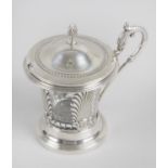 A 19th century French silver mustard pot,