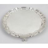 A late Victorian small silver salver,