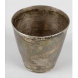 A mid-20th century small silver beaker,