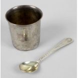 A mid-19th century Russian silver beaker,