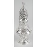 A late Victorian silver sugar caster,