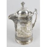 A large American silver plated tankard by Reed & Barton,