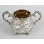 A Victorian silver sugar bowl,