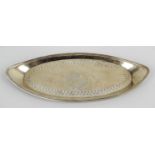 A George III silver snuffer tray,