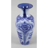 A Macintyre & Co William Moorcroft pottery cornflower pattern Florian ware vase of tapered ovoid