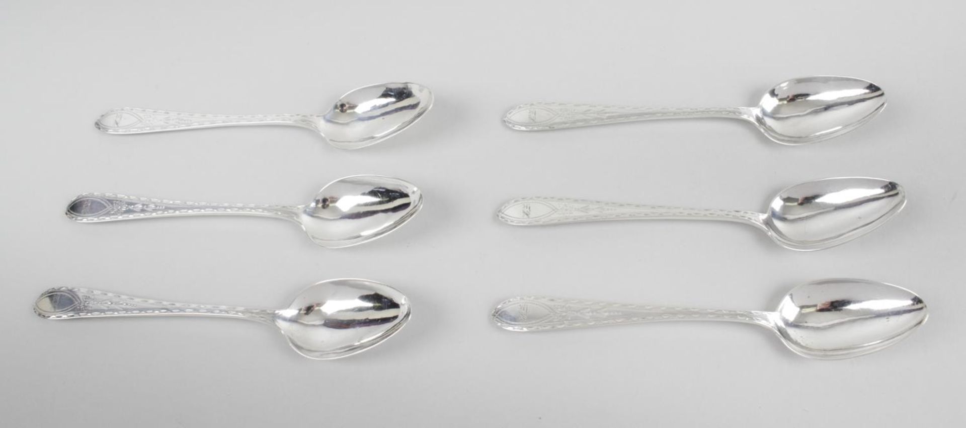 A set of six teaspoons, - Bild 5 aus 5