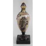 A 19th century Blue John pedestal urn,