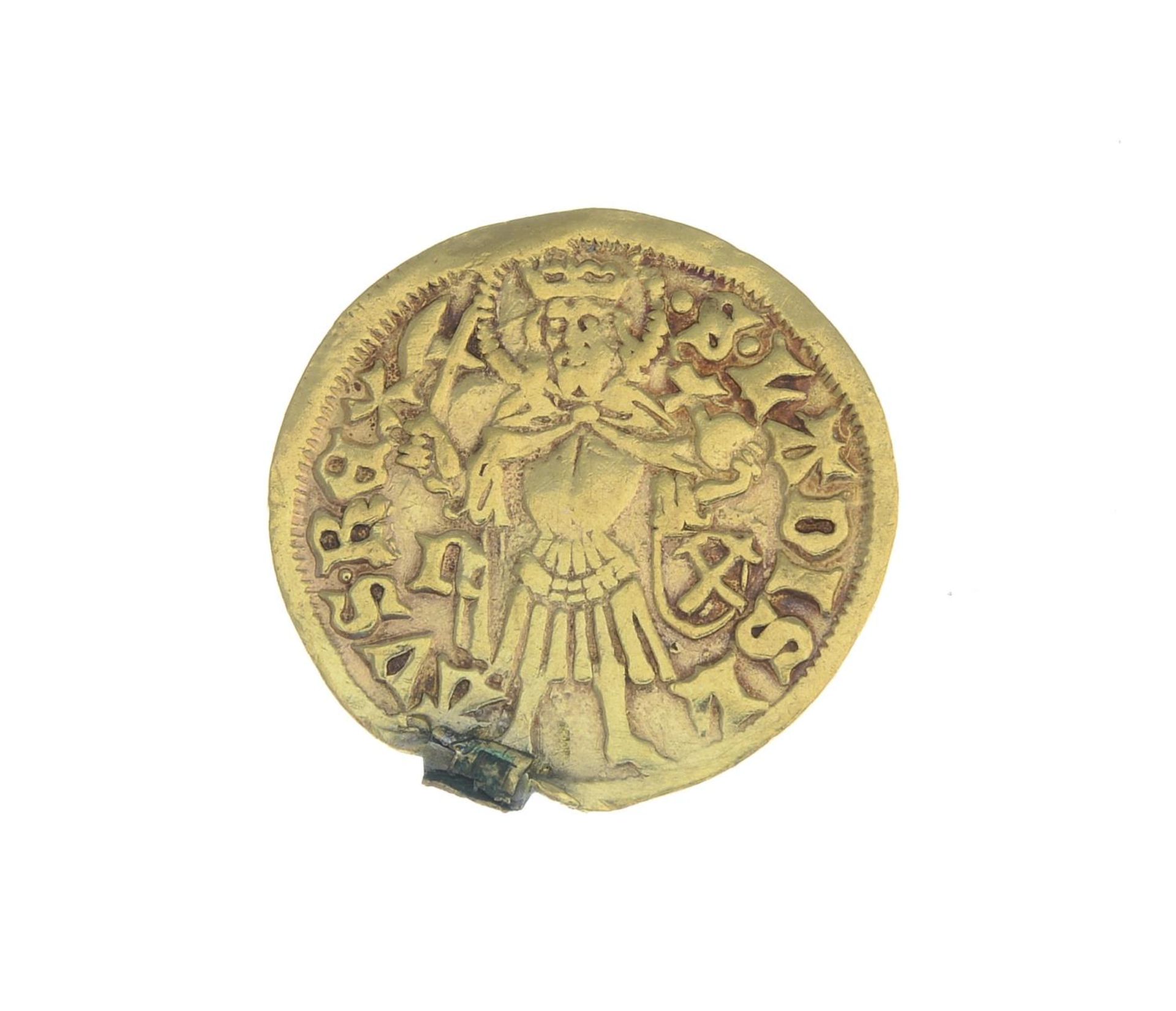 Hungary, Matthias Corvinus (1458-1490), gold Ducat, ex mount, a later jeweller's copy, 3.3g. - Bild 2 aus 2