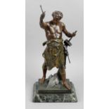 An early 20th century painted spelter figure,