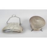 A George V silver mounted purse,