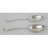 A pair of George III silver table spoons,