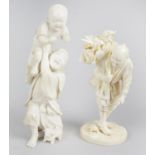 A 19th century carved ivory okimono,