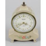 A 20th century Swiza eight day Mignon alarm clock,