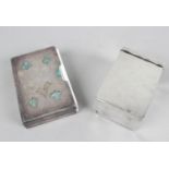 An Edwardian silver playing card case,