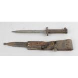 A Swedish World War Two model 1896 bayonet,