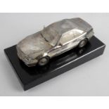 A modern part silver mounted desk ornament,