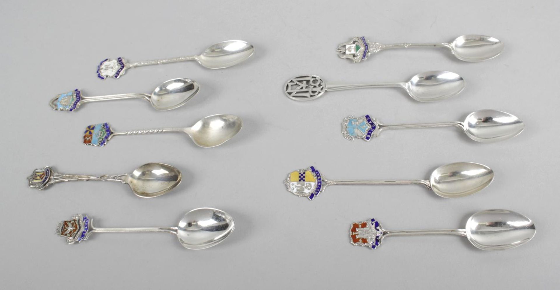 A selection of silver souvenir & commemorative spoons,