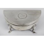 An early George V silver mounted jewellery box,