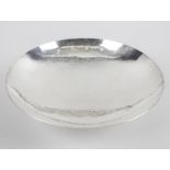 A modern silver dish,