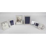 Six small modern silver mounted photograph frames,