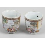 Two late 18th century Chinese tea cups,