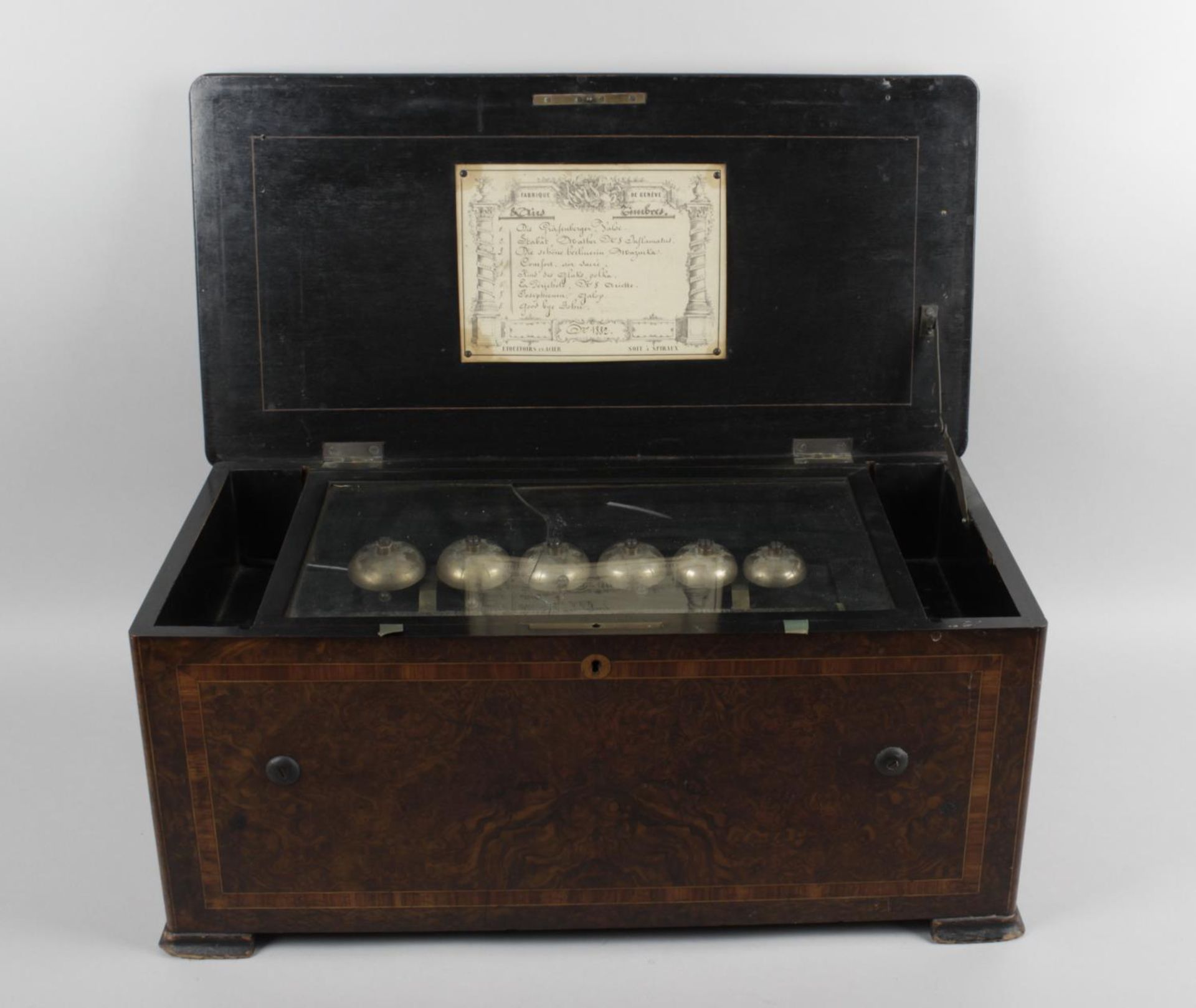 A late 19th century mechanical music box, - Image 2 of 2