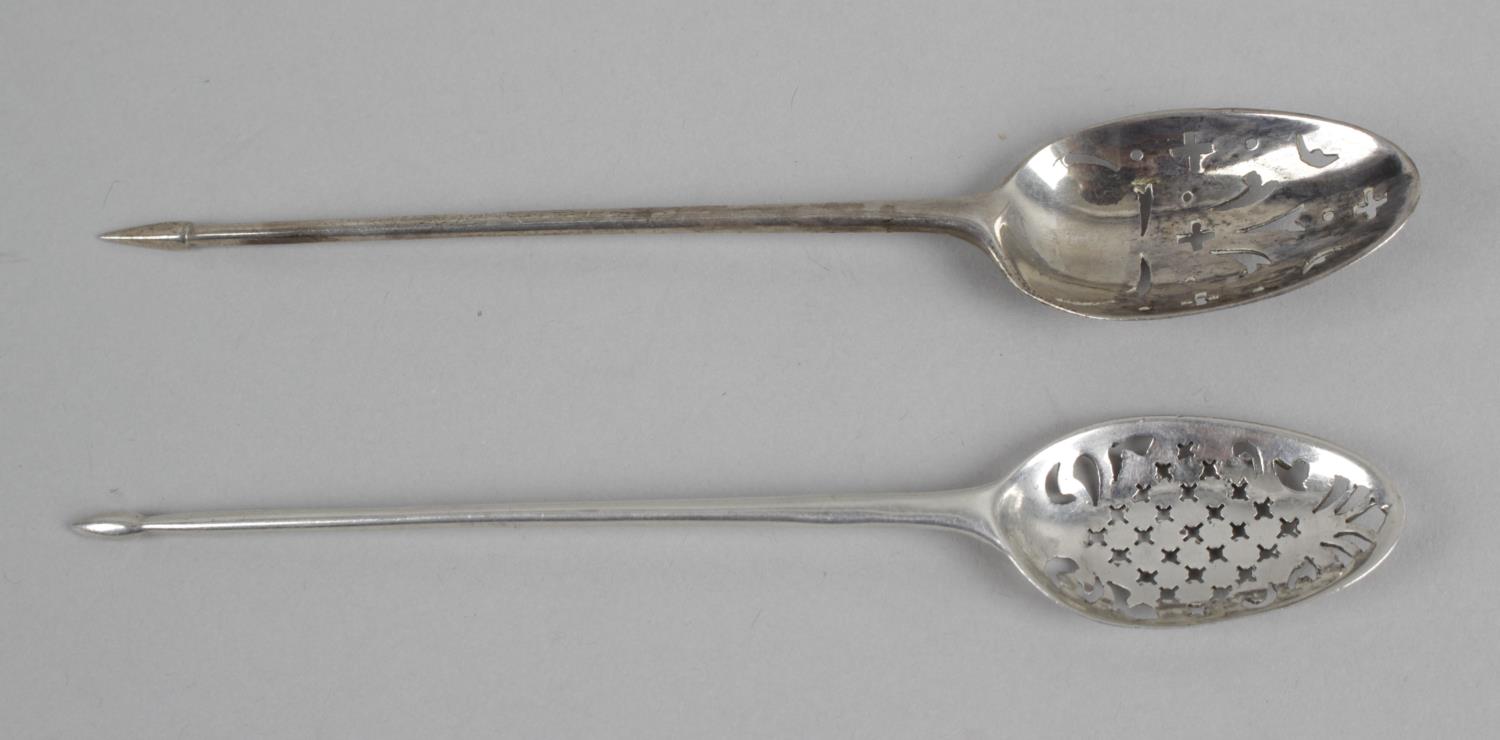 A Georgian silver mote spoon, - Image 2 of 6
