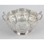 A late 19th century Dutch silver export bowl,