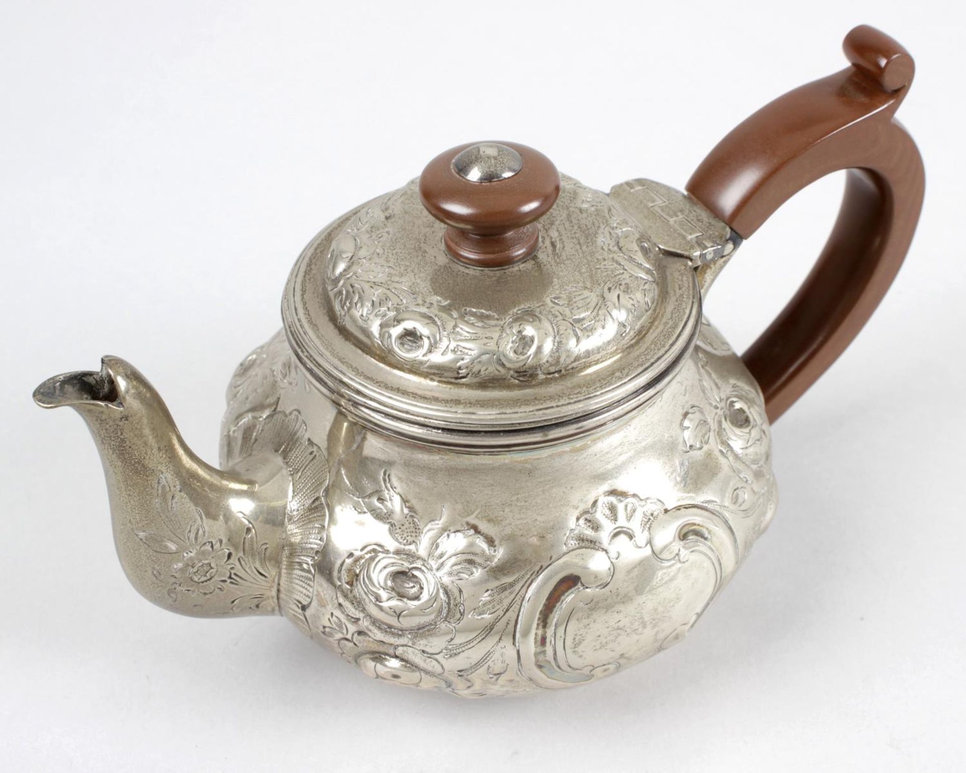 A George III silver bachelor teapot,